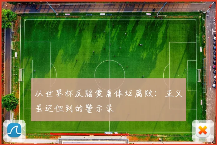 从世界杯反赌案看体坛腐败：正义虽迟但到的警示录