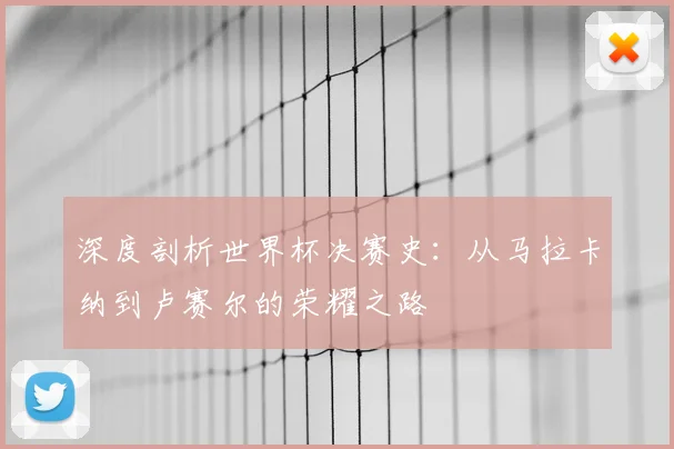 深度剖析世界杯决赛史：从马拉卡纳到卢赛尔的荣耀之路